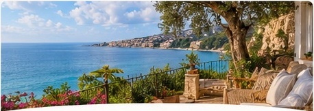 Terrazza di una casa affacciata sul mare